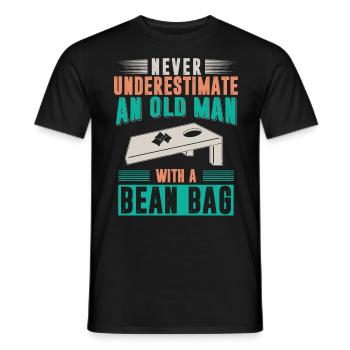 Joueurs de Cornhole - T-shirt homme - noir - Devant - AI Model Male 178 light (178cm)