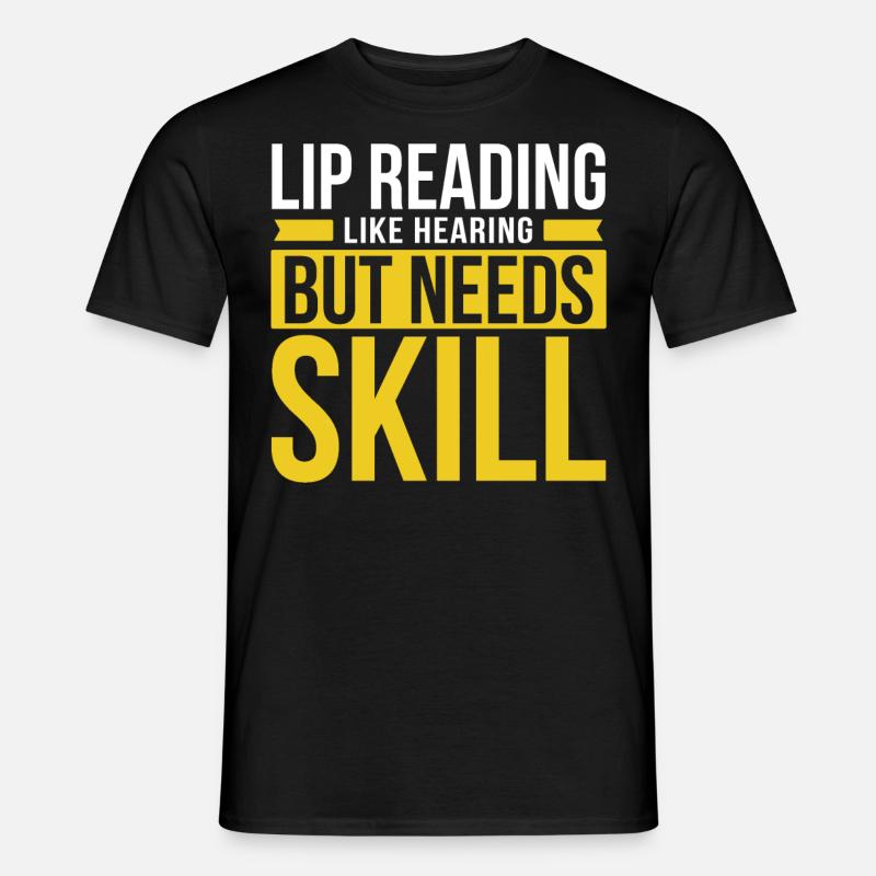 Deaf Pride, audiologist, finger spelling - Men's T-Shirt - black