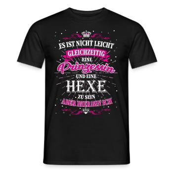 Nicht einfach eine Hexe und Prinzessin zu sein - Männer T-Shirt - Schwarz - Vorne - AI Model Male 178 light (178cm)