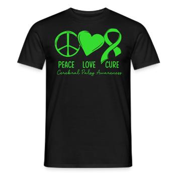 Hebral palsy, cerebral palsy consciousness - Men's T-Shirt - black - Front - AI Model Male 178 light (178cm)