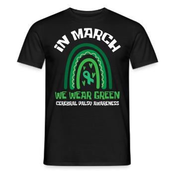 Hebral palsy, cerebral palsy consciousness - Men's T-Shirt - black - Front - AI Model Male 178 light (178cm)