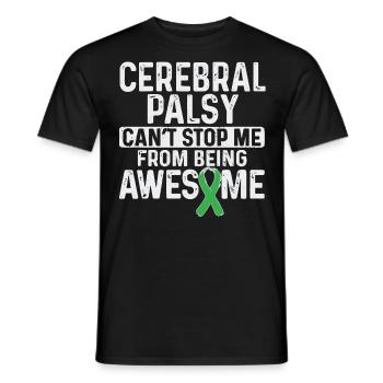 Hebral palsy, cerebral palsy consciousness - Men's T-Shirt - black - Front - AI Model Male 178 light (178cm)