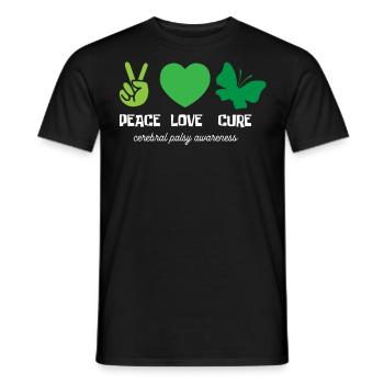 Hebral palsy, cerebral palsy consciousness - Men's T-Shirt - black - Front - AI Model Male 178 light (178cm)