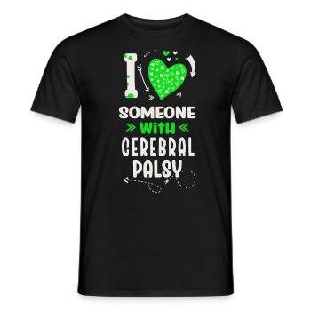 Hebral palsy, cerebral palsy consciousness - Men's T-Shirt - black - Front - AI Model Male 178 light (178cm)
