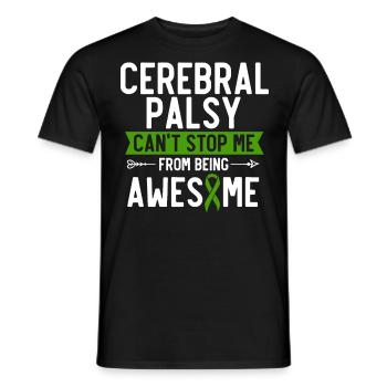 Hebral palsy, cerebral palsy consciousness - Men's T-Shirt - black - Front - AI Model Male 178 light (178cm)