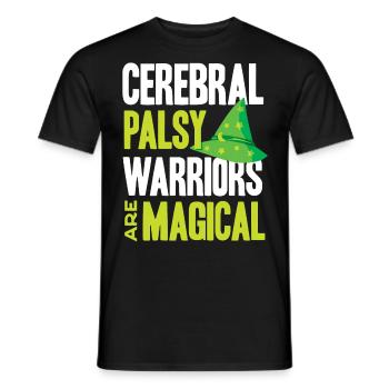 Hebral palsy, cerebral palsy consciousness - Men's T-Shirt - black - Front - AI Model Male 178 light (178cm)