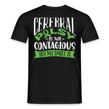 Hebral palsy, cerebral palsy consciousness - Men's T-Shirt - black - Front - AI Model Male 178 light (178cm)
