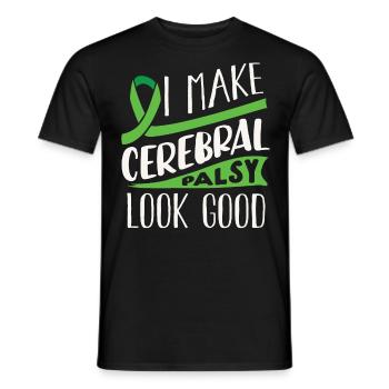 Hebral palsy, cerebral palsy consciousness - Men's T-Shirt - black - Front - AI Model Male 178 light (178cm)