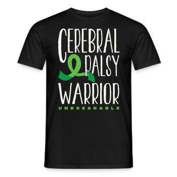 Hebral palsy, cerebral palsy consciousness - Men's T-Shirt - black - Front - AI Model Male 178 light (178cm)