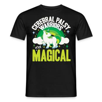 Hebral palsy, cerebral palsy consciousness - Men's T-Shirt - black - Front - AI Model Male 178 light (178cm)