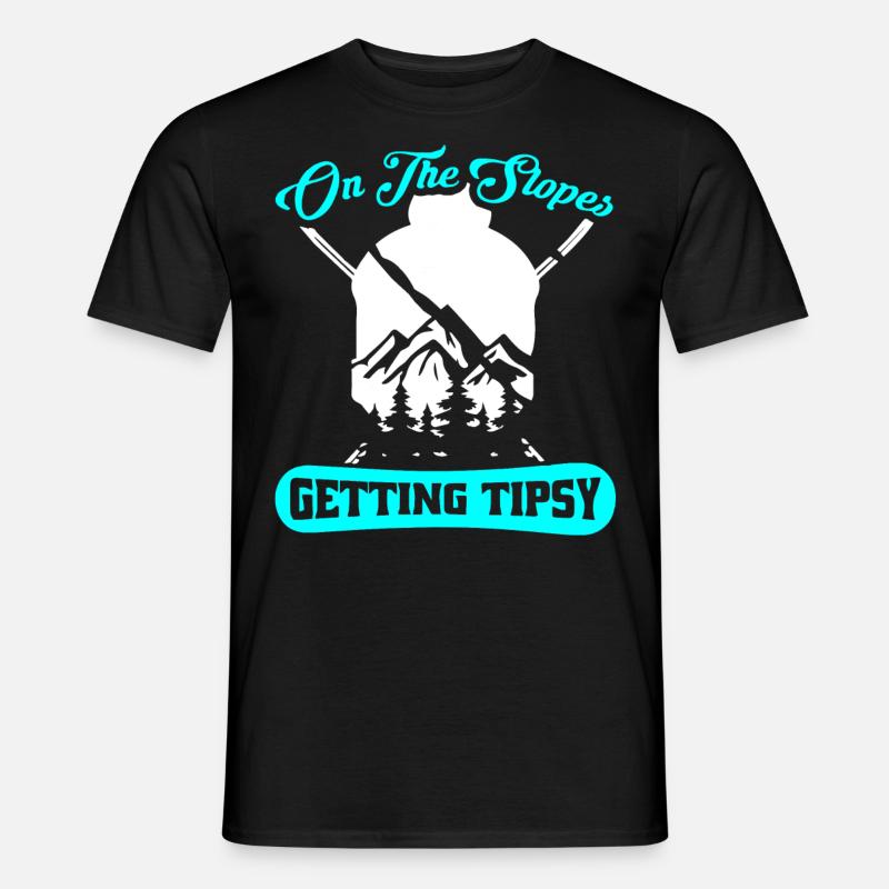 Snowboarder, Snowboarden - Männer T-Shirt - Schwarz