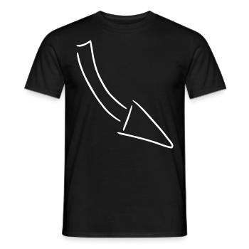 Pfeil Zeichnung Skizze weiß - Männer T-Shirt - Schwarz - Vorne - AI Model Male 178 light (178cm)