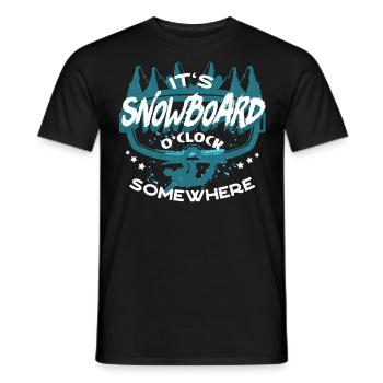 Snowboarders, Snowboard holidays, Snowboard equipment - Men's T-Shirt - black - Front - AI Model Male 178 light (178cm)