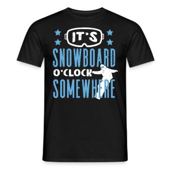 Snowboarders, Snowboard holidays, Snowboard equipment - Men's T-Shirt - black - Front - AI Model Male 178 light (178cm)