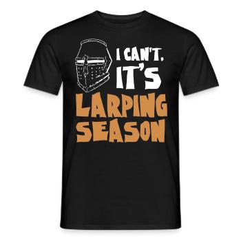 Larp, live-action role-playing game - Men's T-Shirt - black - Front - AI Model Male 178 light (178cm)