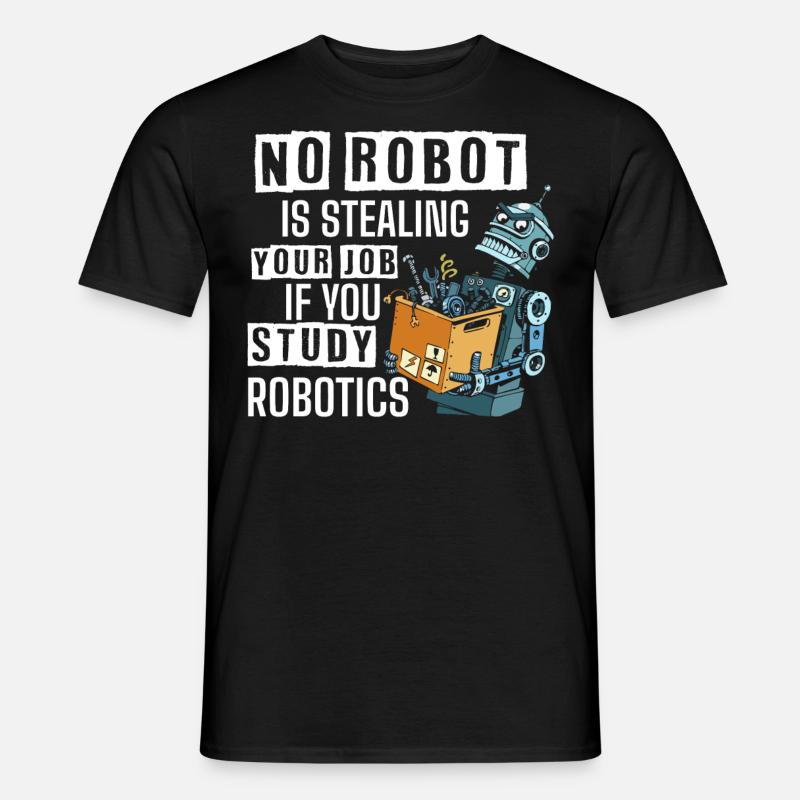 Robotique, constructeurs de robots - T-shirt homme - noir