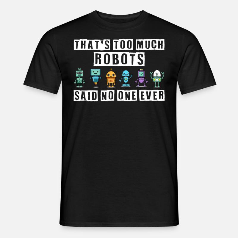 Robotique, constructeurs de robots - T-shirt homme - noir