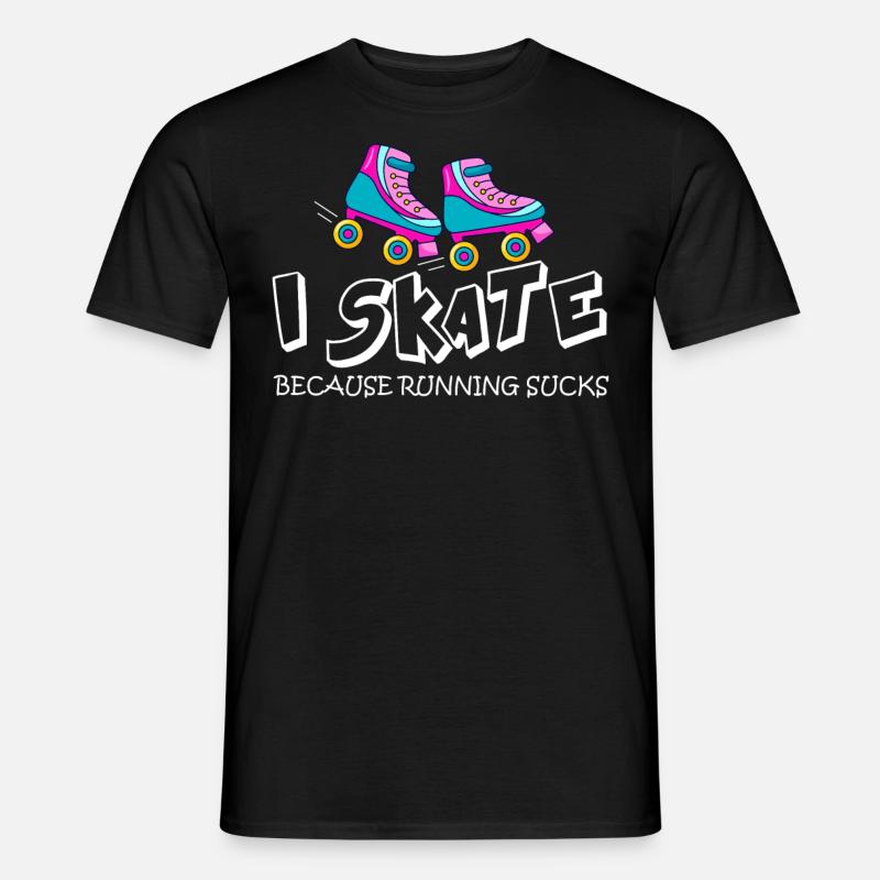 Rollschuhlaufen - Männer T-Shirt - Schwarz