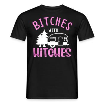 Camping camping-car - T-shirt homme - noir - Devant - AI Model Male 178 light (178cm)