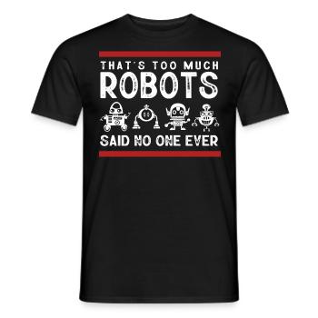 Robotique, Ingénieur en robotique - T-shirt homme - noir - Devant - AI Model Male 178 light (178cm)