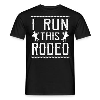 Rodéo, équitation de l’Ouest - T-shirt homme - noir - Devant - AI Model Male 178 light (178cm)