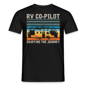 Camping camping-car, VR - T-shirt homme - noir - Devant - AI Model Male 178 light (178cm)