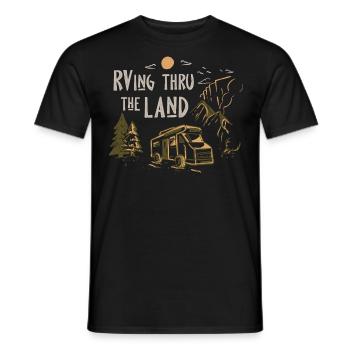 Camping camping-car, VR - T-shirt homme - noir - Devant - AI Model Male 178 light (178cm)