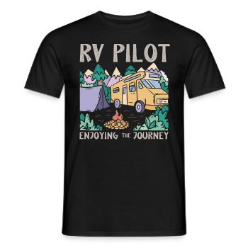Camping camping-car, VR - T-shirt homme - noir - Devant - AI Model Male 178 light (178cm)