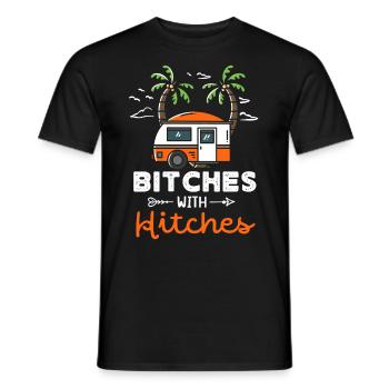Camping camping-car, VR - T-shirt homme - noir - Devant - AI Model Male 178 light (178cm)