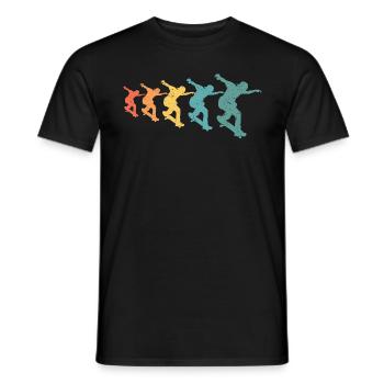 Skater retro skateboard t-shirt skater - Männer T-Shirt - Schwarz - Vorne - AI Model Male 178 light (178cm)