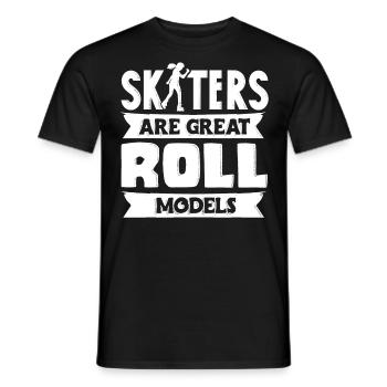 Skating, roller skating - Men's T-Shirt - black - Front - AI Model Male 178 light (178cm)