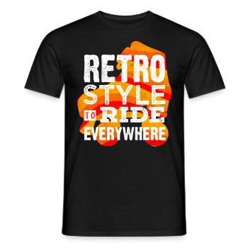 Skating, roller skating - Men's T-Shirt - black - Front - AI Model Male 178 light (178cm)