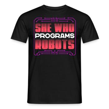 Robotik, Robotikingenieur - Männer T-Shirt - Schwarz - Vorne - AI Model Male 178 light (178cm)