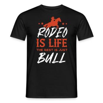 Rodéo, Équitation western, Amoureux des chevaux - T-shirt homme - noir - Devant - AI Model Male 178 light (178cm)