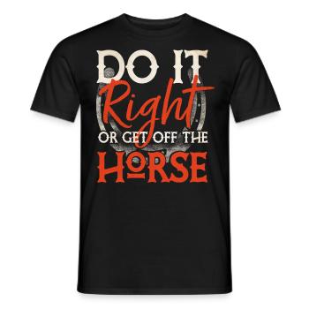 Rodéo, Équitation western, Amoureux des chevaux - T-shirt homme - noir - Devant - AI Model Male 178 light (178cm)