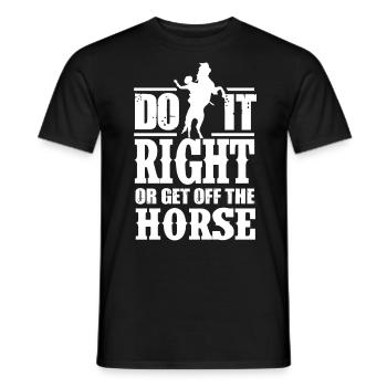 Rodéo, Équitation western, Amoureux des chevaux - T-shirt homme - noir - Devant - AI Model Male 178 light (178cm)
