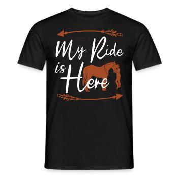 Rodéo, Équitation western, Amoureux des chevaux - T-shirt homme - noir - Devant - AI Model Male 178 light (178cm)