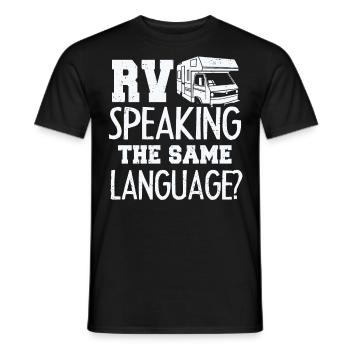 Camping-car, Camping-car, Camping camping-car - T-shirt homme - noir - Devant - AI Model Male 178 light (178cm)