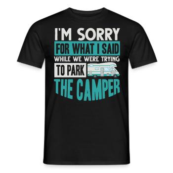 Wohnmobil, Wohnmobil, Wohnmobilcamping - Männer T-Shirt - Schwarz - Vorne - AI Model Male 178 light (178cm)
