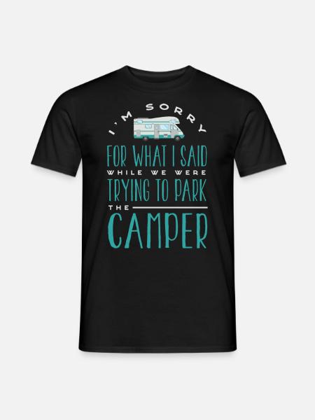 Wohnmobil, Wohnmobil, Wohnmobilcamping - Männer T-Shirt - Schwarz