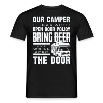Camping-car, Camping-car, Camping camping-car - T-shirt homme - noir - Devant - AI Model Male 178 light (178cm)