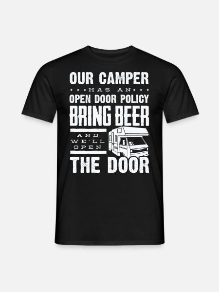 Wohnmobil, Wohnmobil, Wohnmobilcamping - T-shirt herr - svart