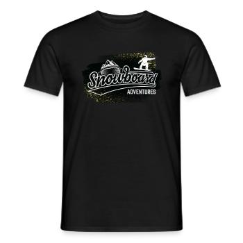 Snowboard Adventures Winter Sports Snow - Men's T-Shirt - black - Front - AI Model Male 178 light (178cm)