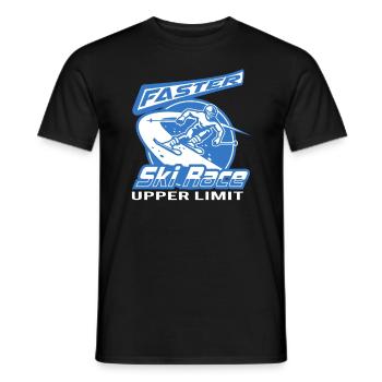 Faster Skiing Winter Sports Race - Men's T-Shirt - black - Front - AI Model Male 178 light (178cm)