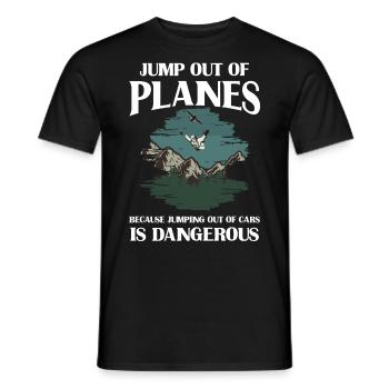 Skydiving, Skydiving - Men's T-Shirt - black - Front - AI Model Male 178 light (178cm)