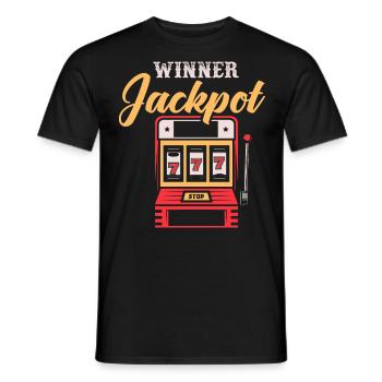 Slot Machine, Gambling, Slot Machine - Men's T-Shirt - black - Front - AI Model Male 178 light (178cm)