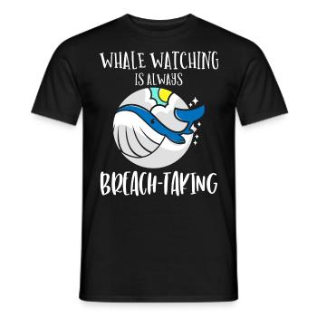 Observation des baleines, biologie marine, sciences de la mer - T-shirt homme - noir - Devant - AI Model Male 178 light (178cm)