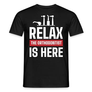 Kieferorthopäden, Zahnarzt, Zahnärztlicher Dienst - Männer T-Shirt - Schwarz - Vorne - AI Model Male 178 light (178cm)