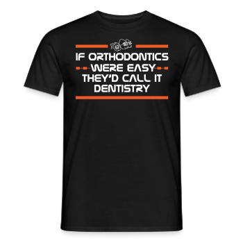 Kieferorthopäden, Zahnarzt, Zahnärztlicher Dienst - Männer T-Shirt - Schwarz - Vorne - AI Model Male 178 light (178cm)