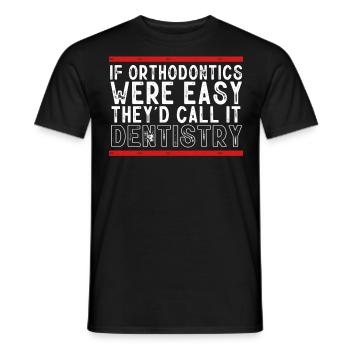 Orthodontist, Dentist, Orthodontics, - Men's T-Shirt - black - Front - AI Model Male 178 light (178cm)